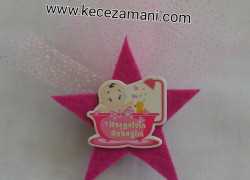 Keçe Yıldızlı Sticker Bebek Şekeri