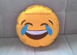 Keçe Gülen Surat Emoji Yastık