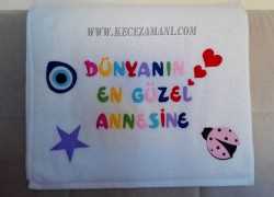 Keçe İşlemeli Anneler Günü Havlusu