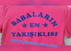 Keçe İşlemeli ”Baba” Tişörtü