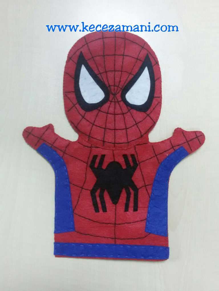 Keçe Örümcek Adam El Kuklası Keçe Zamanı