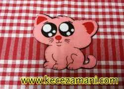 Keçe Süslemeli Mendil(Kedi)