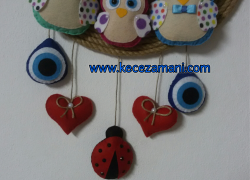 Keçe Baykuş Aile Kapı Süsü(Dönmez Ailesi)