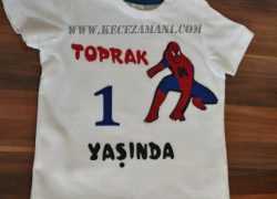 Keçe Örümcek Adam Doğum Günü Badisi(Toprak)