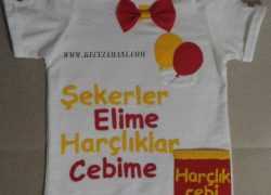 Keçe İşlemeli Galatasaraylı Bayram Tişörtü