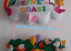 Keçe Bebek Odası Kapı Süsü