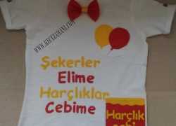 Keçe İşlemeli Bayram Tişörtü Gs