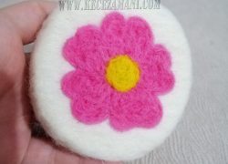 Keçe İğneleme Sabun Çiçek