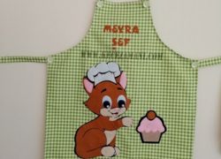 Keçe İşlemeli Masterchef Çocuk Mutfak Önlüğü (Meyra)