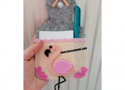 Keçe Flamingo Buzdolabı Notluk