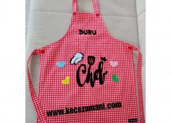 Keçe İşlemeli Chef Önlük