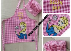 Keçe İşlemeli Elsa Mutfak Önlüğü