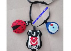 Keçe Araba Dikiz Ayna Süsü Beşiktaş Amblem
