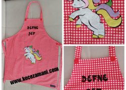 Keçe İşlemeli Unicorn Mutfak Önlüğü
