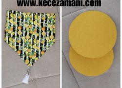 Dijital Kumaş Limon Runner ve Sarı Supla Takımı