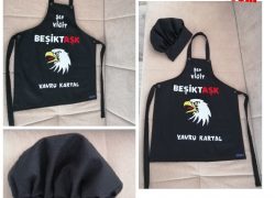 Keçe İşlemeli BJK Mutfak Önlüğü(Şef Yiğit)