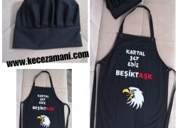 BJK Keçe İşlemeli Şef Önlüğü ve Şef Şapkası