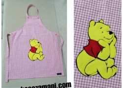 Keçe İşlemeli Pooh Mutfak Önlüğü