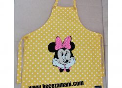 Keçe İşlemeli Minie Mouse Mutfak Önlüğü