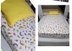 Unicorn Lastikli Çarşaf ve Yastık Kılıfı
