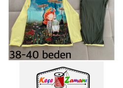 Desenli Yetişkin Uzun Kollu Pijama Takımı