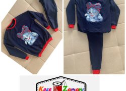 Kedi Desenli Eşofman Takımı