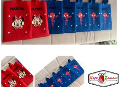 Keçe Karne Çantası(Mickey Mouse ve Spiderman)