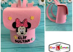 Keçe Sırt Çanta Minnie Mouse(Elif Sultan)